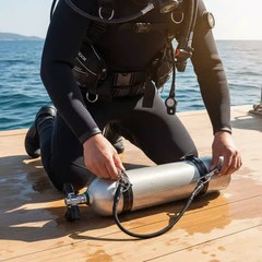 2 Pieces Sidemount Bungee Kit Adjustable Sidemount Cylinder Strap