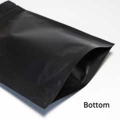 Assorted Size Matte Black Two Sided Foil Mylar Stand up Zip Lock Pouch Bag B01