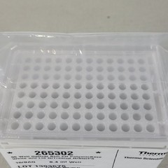 Thermo 265302 96 Well 0.4 ml Well Optical Bottom Plate PolymerBase White 10-Pack