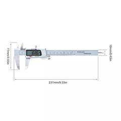 6″ 150mm Digital Vernier Caliper Stainless Steel Micrometer LCD Guage Tool NEW