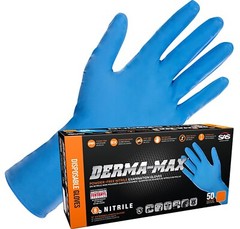 SAS Safety® Derma-Max® Powder-Free Exam Grade Nitrile Gloves (500/Case)