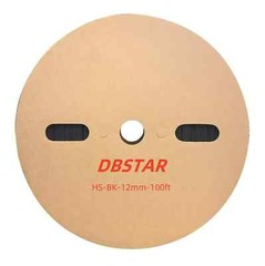 DBSTAR 100 FT. 100′ Feet BLACK 1/2″ 12mm Polyolefin 2:1 Heat Shrink Tubing cable