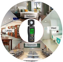 Digital Lux Meter, Illuminometer, Photometer, 0～200,000 Lux Measure Range