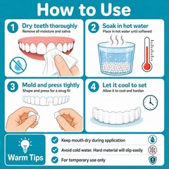 10.9oz Moldable False Teeth Beads Tooth Repair Kit,Repair Thermoplastic Bead…