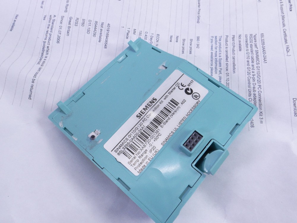 Siemens 6SL3255-0AA00-2AA1 SINAMICS G110/G120 PC Connection Kit