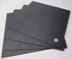 ABS Sheet Haircell Textured, 1 Side, Black, .094″ (3/32″) x 12″ x 12″, 8 Units