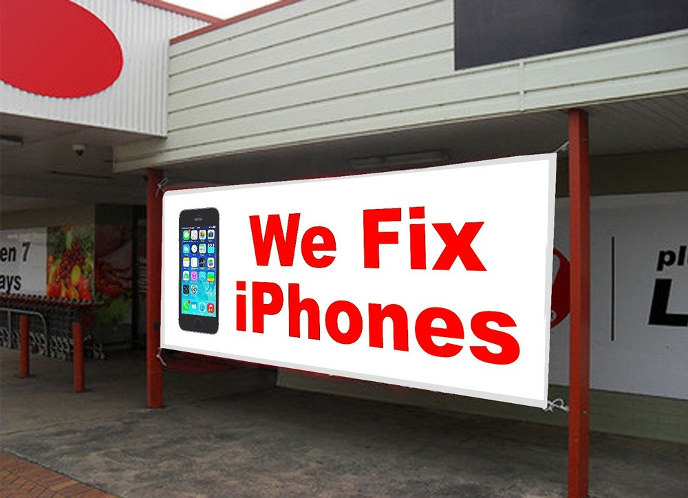 We Fix iPhones Retail Store Business Advertising Repair Banner Sign Flag 2 Sizes