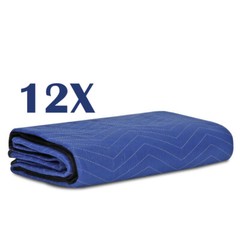 12 Moving Blankets 80″ x 72″ Mats Deluxe Quilted Shipping Furniture Pads 35lb/dz