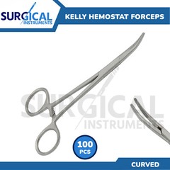 100 Kelly Hemostat Forceps Curved Surgical & Veterinary Economy 6.25” German GR