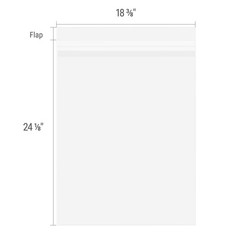 100 Pack 18 3/8×24 1/8 Crystal Clear Bag for 18×24 Art Prints, Photos & mat Matt