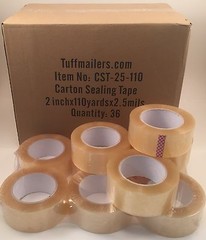 6 rolls Carton Sealing Clear Packing/Shipping/Box Tape- 2.5 Mil- 2″ x 110 Yards