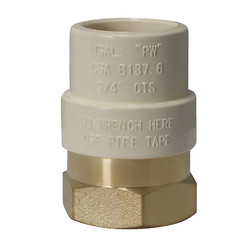25 Pcs. 3/4″ Female NPT x 3/4″ CPVC Adapter, Lead Free, 3/4″ CPVC Female Adapter