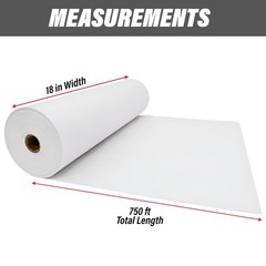 LAUCO White Masking Paper Automotive Painters Multi-Purpose 18” x 9000” (750′)