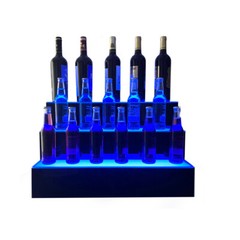 31″MultiColor LED Lighted Liquor Bottle Display 3 Tier for Home Commercial Bar
