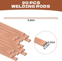 20 Sticks Brazing Rods BCuP5 15% Silver Solder Copper Phosphor Welding Rods 0…