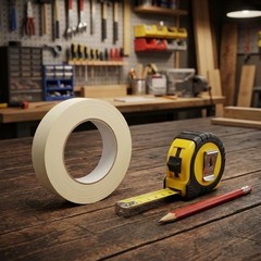 Masking Tape 0.75 inch x 55 Yards x 10 Rolls, White Painters Tape for General