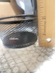 Eldon 22241 Mesh Storage, paperclip Dish, Black Desk organizer 3 3/4″Lx 2″H(M12