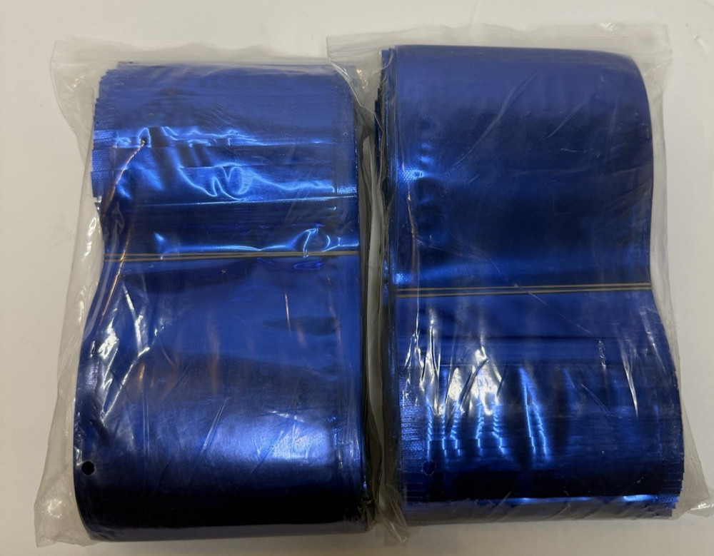 200 QTY Mylar Sealable Smell Proof Foil Bags – DARK METALLIC BLUE 3.9×5.9 inches