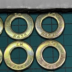 500- 5/16” F436 Structural Flat Washers Zinc Yellow, 11/16” O/D, 0.60” Thick
