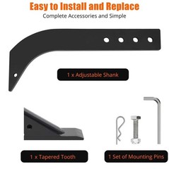 Garvee Box Blade Tractor 16″ Ripper Shanks Adjustable Steel Anti-Rust Tillage