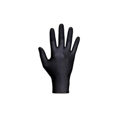 SAS Safety Raven Powder-Free Nitrile 7mil Black Glove XL 100-Box #66519
