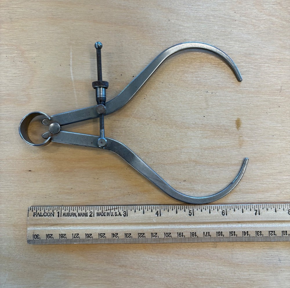 Vintage Starrett 6″ Flat Leg Spring Joint Outside Calipers