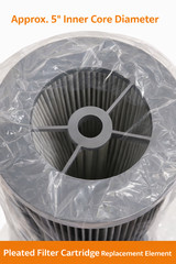 Pleated Filter Cartridge 12″ x 8.25″ 5″ Core Industrial Vacuum Air Replacement