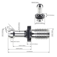 HFS(R) CAT40 45° Pull Stud Retention Knob for CAT 40 CNC Tool Holder 10PCS