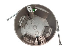 5-Pack Round Ceiling Box with Grounding, 4-Inch, 20 Cu In, Plastic Gray, ETL