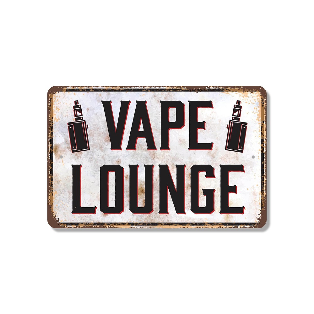 Vape Lounge Sign Clouds Welcome Chill Here Durable Perfect for Dens Studios