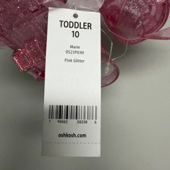 OshKosh Bgosh Toddler Girls Jelly Sandals Size 10 Pink Silver Glitter NWT