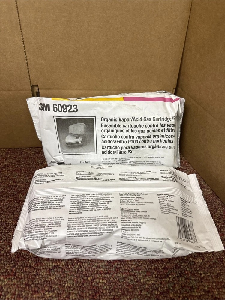 *5 PAIRS* 3M 60923 Respirator Filters, Gas Mask Filter (X) Exp 04/2025