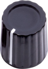 CED P-K398 0.495″ NEVE / MARCONI STYLE RADIO DIAL KNOB BLACK 1/4″ SHAFT 2PC SET