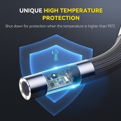 Ralcam Endoscope Inspection Camera Articulating Borescope 3.3FT Flexible Tube