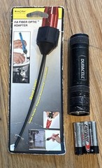 Nite Ize Fiber Optic Adapter AA 7” w/ Duracell LED Flashlight + NEW AAA Batt’s