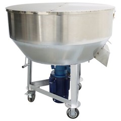 200KG/440LBS Stainless Feed Mixer Granular Plastic Mixer Machine W/Wheel 220V