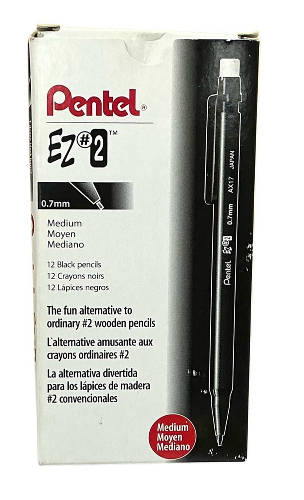 VTG Pentel EZ#2 Automatic Mechanical Pencil HB 0.70 mm AX17A -10,pc Made Japan