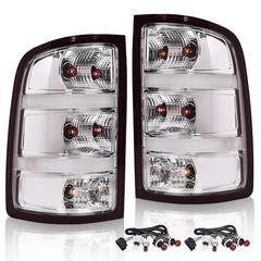 Tail Light w/Bulbs Harness GMC Sierra 1500 2500 3500HD 07-13 25958485 Red Lens