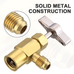 1/2″Acme 1/4″SAE Puncture Refrigeration Can Tap Tank Adapter Dispensing Valve US