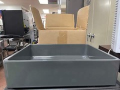 New Hubert 1/2 Size Gray Melamine Modular Cold Food Pan – 10″L x 12″W x 3″H – WH