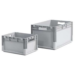 Ssi Schaefer Elb4120.Gy1 Solid & Stackable Straight Wall Storage Container, 2.9