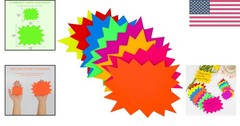 160pcs Assorted Fluorescent Labels – Eye-catching Retail Sale Signs (6.4×4.8in)