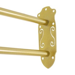 Gold U Shaped Room Divider Curtain Wall Mounted Privacy Partition Beige Sheer