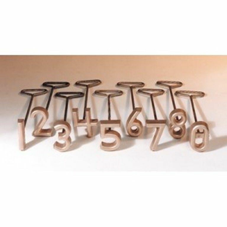 Freeze Branding Iron Brass Set 3″ 0-8 Numbers Cattle Identification Brand