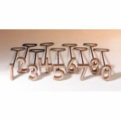 Freeze Branding Iron Brass Set 3″ 0-8 Numbers Cattle Identification Brand