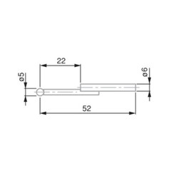 Ball Tip Probe Insert 5mm Carbide Ball for Height Gauges TESA 00760164 6mm Shank