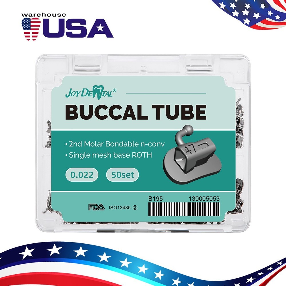 50 Set Dental Orthodontic 1ST Molar Bondable Non-Conv MBT0.022 Buccal Tubes