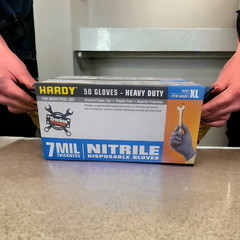 (2 boxes of 50)Hardy 7 Mil Blue Nitrile Examination Gloves X Large – 100 Gloves