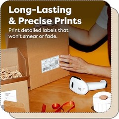 3″ x 1″ Direct Thermal Barcode Labels – 12 Rolls, 1300 Labels/Roll, Perforated,