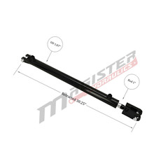 Hydraulic Cylinder Welded Double Acting 1.5″ Bore 20″ Stroke Clevis End 1.5×20